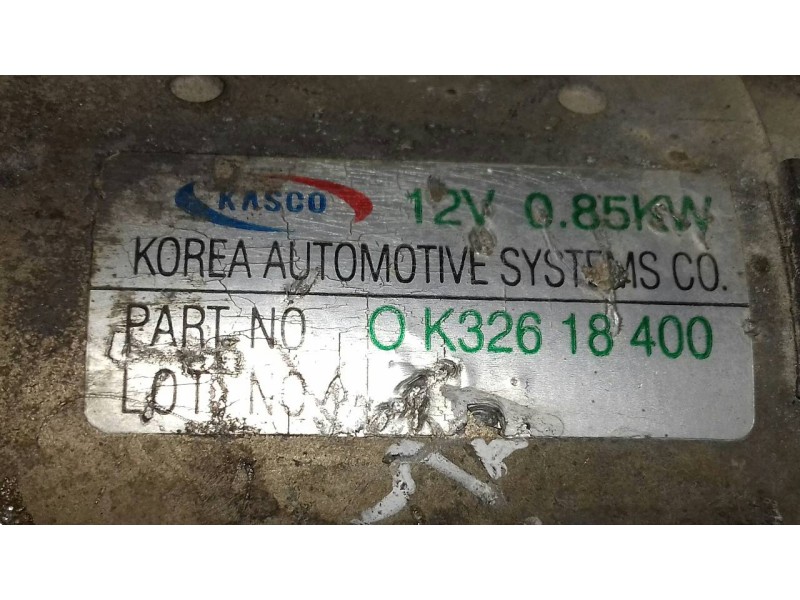 Recambio de motor arranque para kia shuma ii 1.6 ls 4 berlina referencia OEM IAM 0K32618400  