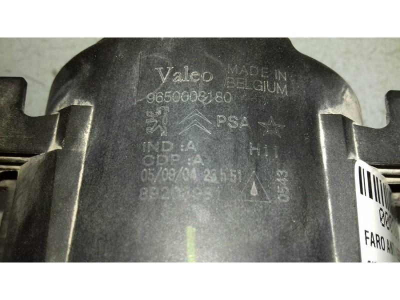 Recambio de faro antiniebla derecho para citroen c5 berlina exclusive referencia OEM IAM 89210094 2 PINES VALEO