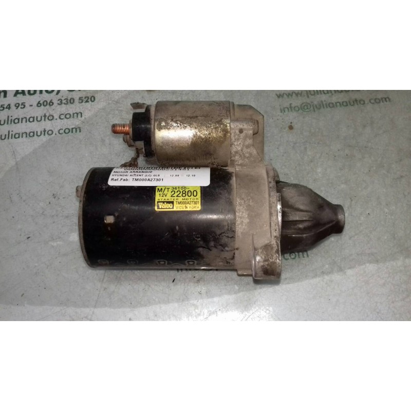 Recambio de motor arranque para hyundai accent (lc) gls referencia OEM IAM TM000A27301 3610022800 VALEO