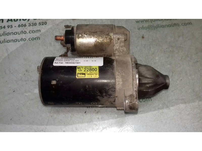 Recambio de motor arranque para hyundai accent (lc) gls referencia OEM IAM TM000A27301 3610022800 VALEO