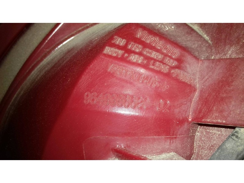 Recambio de piloto trasero izquierdo para peugeot 207 confort referencia OEM IAM 9649986680 79998D VISTEON