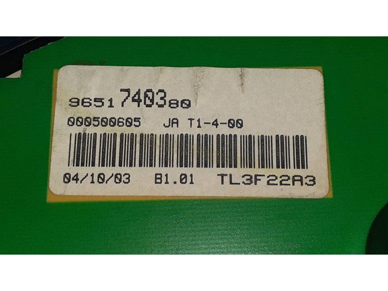 Recambio de cuadro instrumentos para peugeot 206 berlina xs-line referencia OEM IAM 9651740380 55500030010 55500030000