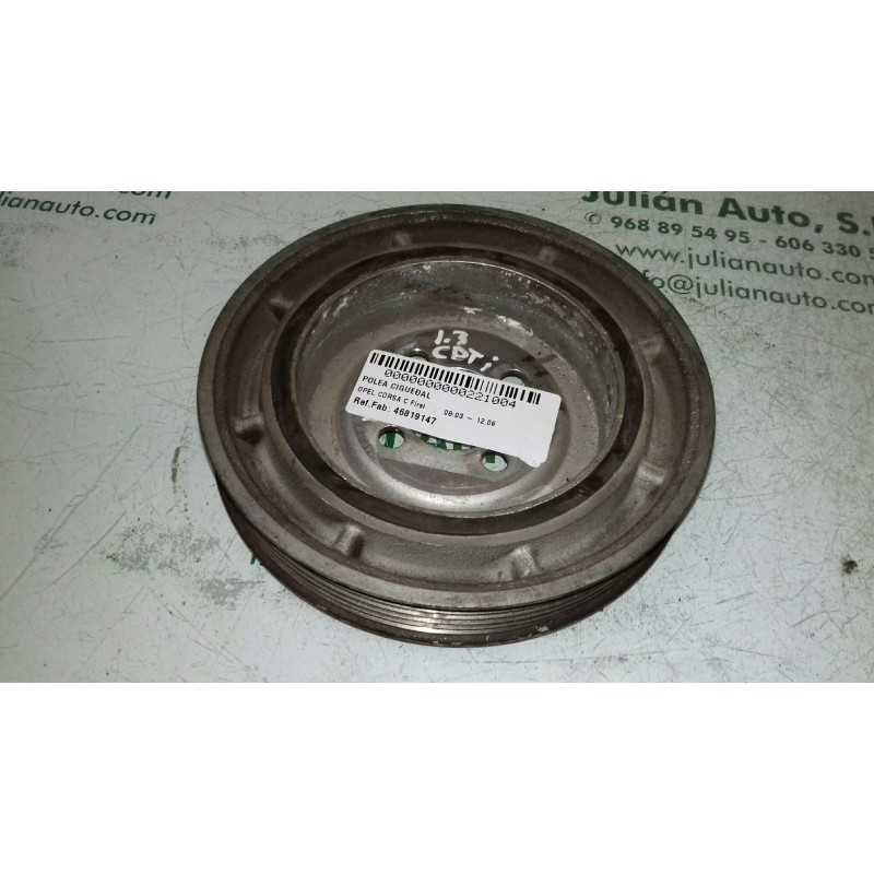 Recambio de polea cigueñal para opel corsa c first referencia OEM IAM 46819147 5M28-19 285336HZ