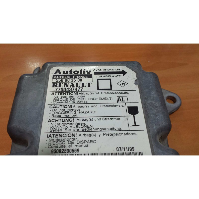 Recambio de centralita airbag para renault megane i coach/coupe (da0) 1.6 e (daof) referencia OEM IAM 550803600 7700437477 AUTOL