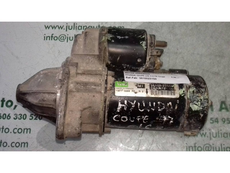 Recambio de motor arranque para hyundai coupe (j2) 2.0 fx coupe referencia OEM IAM 3610023150 D6RA78 VALEO