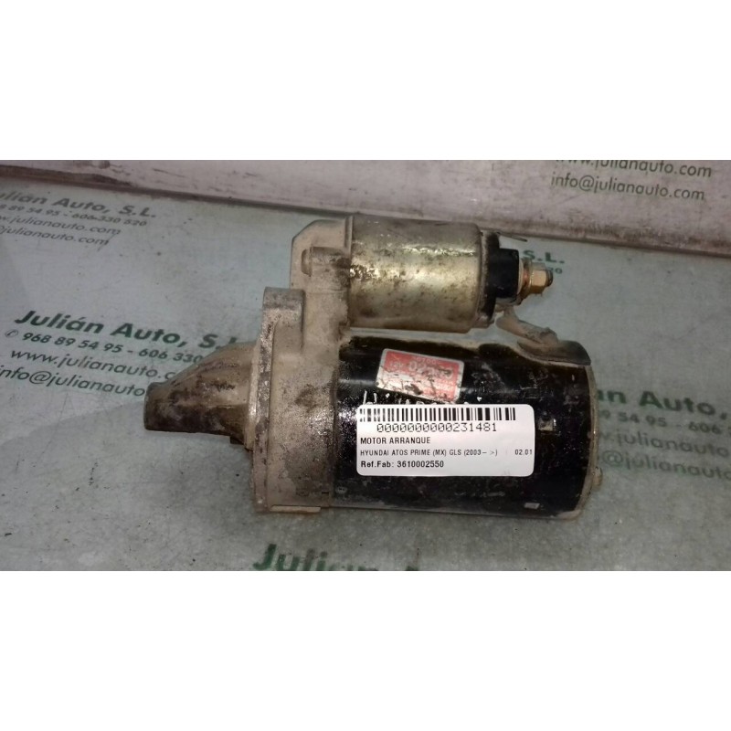 Recambio de motor arranque para hyundai atos prime (mx) gls (2003) referencia OEM IAM 3610002550 TM000A31001 VALEO