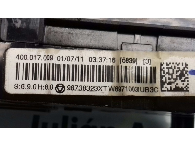 Recambio de mando climatizador para peugeot 5008 access referencia OEM IAM 96738323XT  BEHR