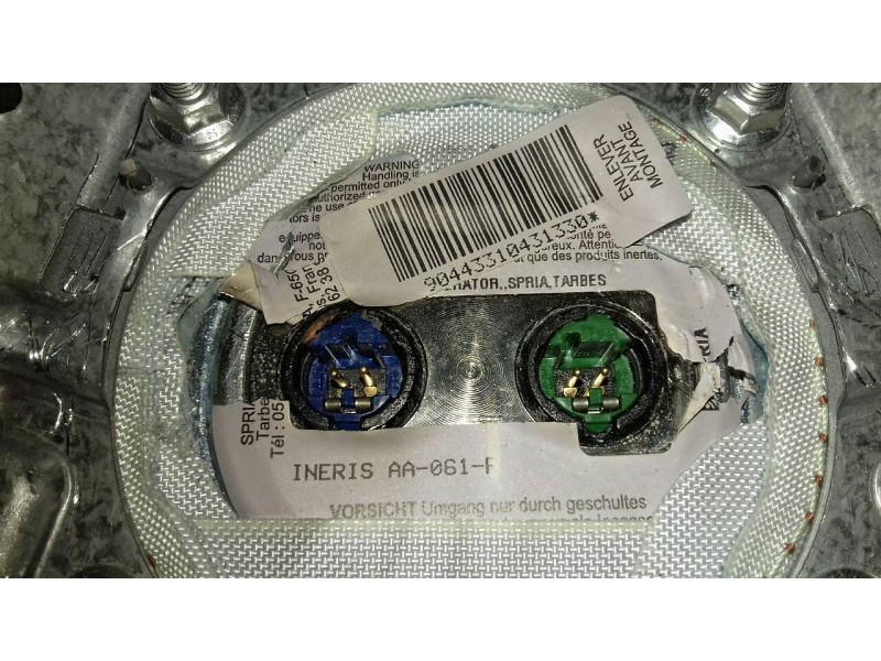 Recambio de airbag delantero izquierdo para citroen c5 berlina attraction referencia OEM IAM 96509314ZE CA101700ZE 2 CONECTORES