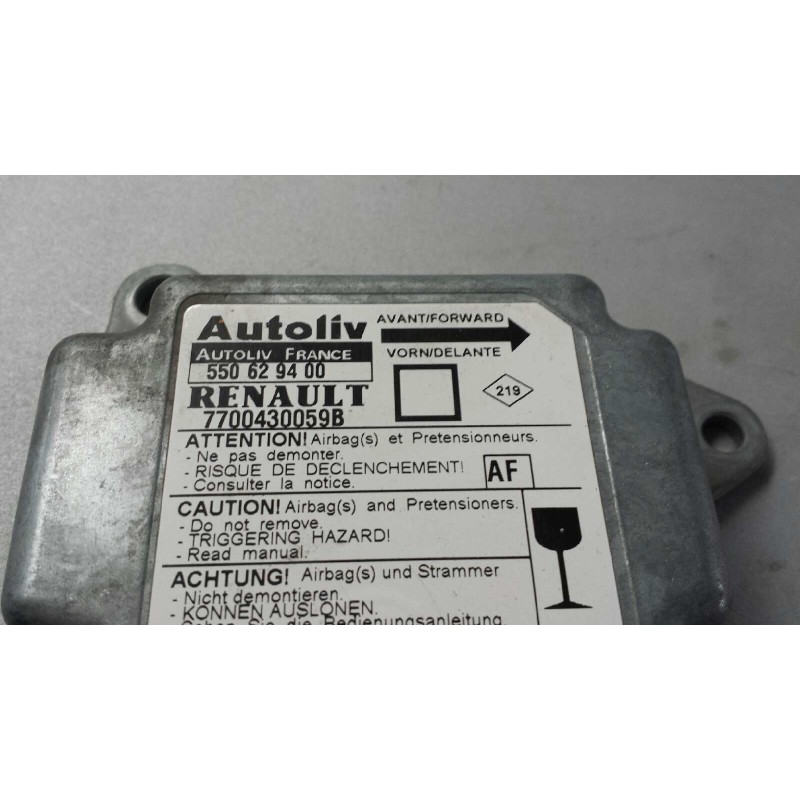 Recambio de centralita airbag para renault megane i coupe fase 2 (da..) 1.4 16 v dynamique referencia OEM IAM 550629400 77004300