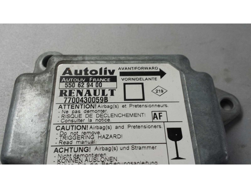 Recambio de centralita airbag para renault megane i coupe fase 2 (da..) 1.4 16 v dynamique referencia OEM IAM 550629400 77004300