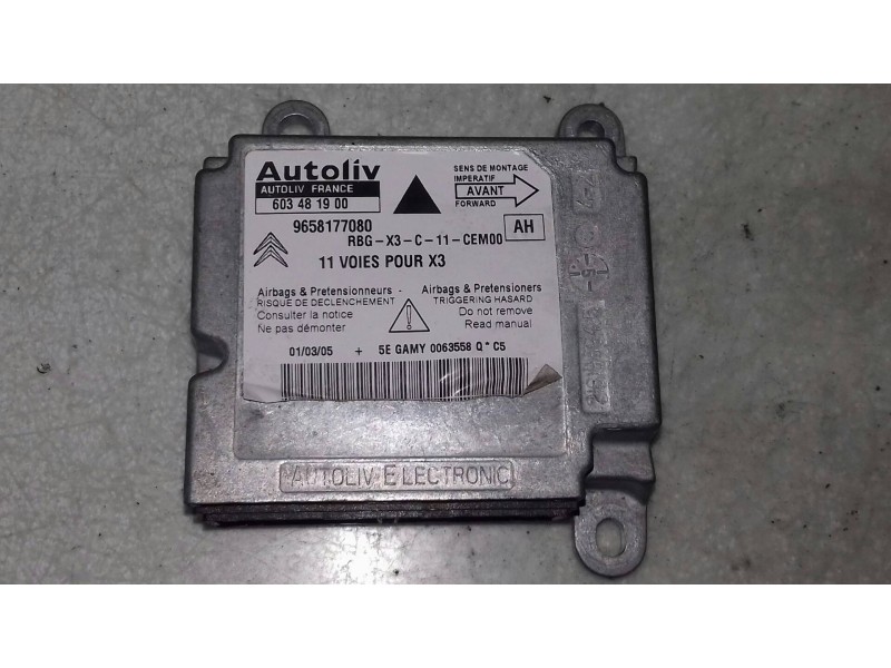 Recambio de centralita airbag para citroen c5 berlina attraction referencia OEM IAM 9658177080 603481900 AUTOLIV