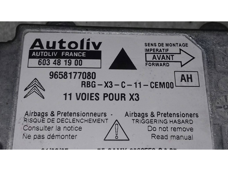 Recambio de centralita airbag para citroen c5 berlina attraction referencia OEM IAM 9658177080 603481900 AUTOLIV