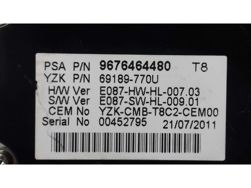 Recambio de cuadro instrumentos para peugeot 5008 access referencia OEM IAM 9676464480 9674982480 69189770U