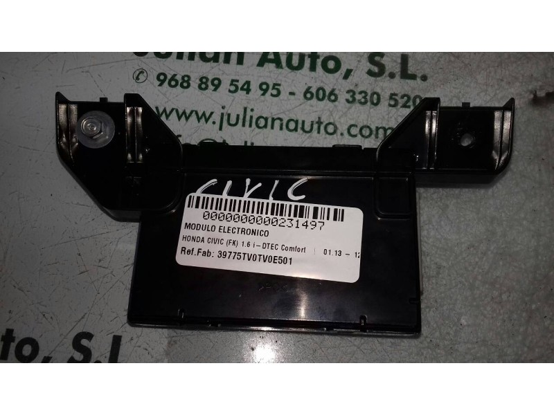 Recambio de modulo electronico para honda civic (fk) 1.6 i-dtec comfort referencia OEM IAM 39775TV0TV0E501 2513483REV02 