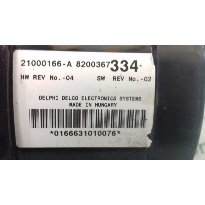 Recambio de mando climatizador para renault espace iv (jk0) dynamique referencia OEM IAM 8200367334 21000166A 3 + 3 PINES