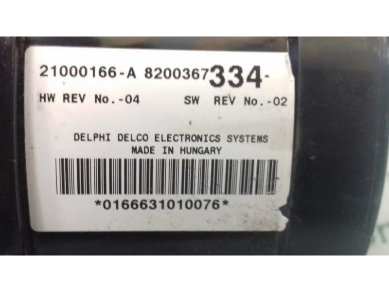 Recambio de mando climatizador para renault espace iv (jk0) dynamique referencia OEM IAM 8200367334 21000166A 3 + 3 PINES