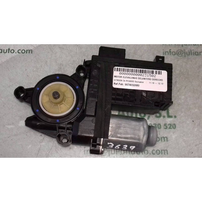 Recambio de motor elevalunas delantero derecho para citroen c4 picasso exclusive referencia OEM IAM 9674032680 400962F 