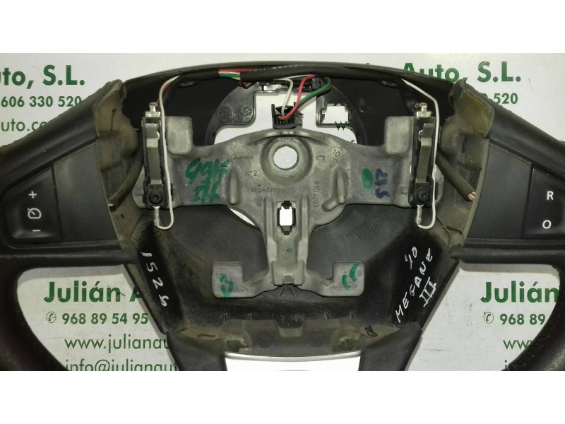 Recambio de volante para renault megane iii berlina 5 p dynamique referencia OEM IAM 609581499 60958141 PIEL