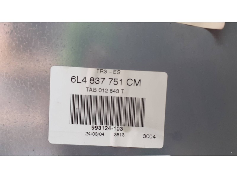 Recambio de elevalunas delantero izquierdo para seat ibiza (6l1) fresh referencia OEM IAM 6L4837751CM 993124103 ELECTRICO