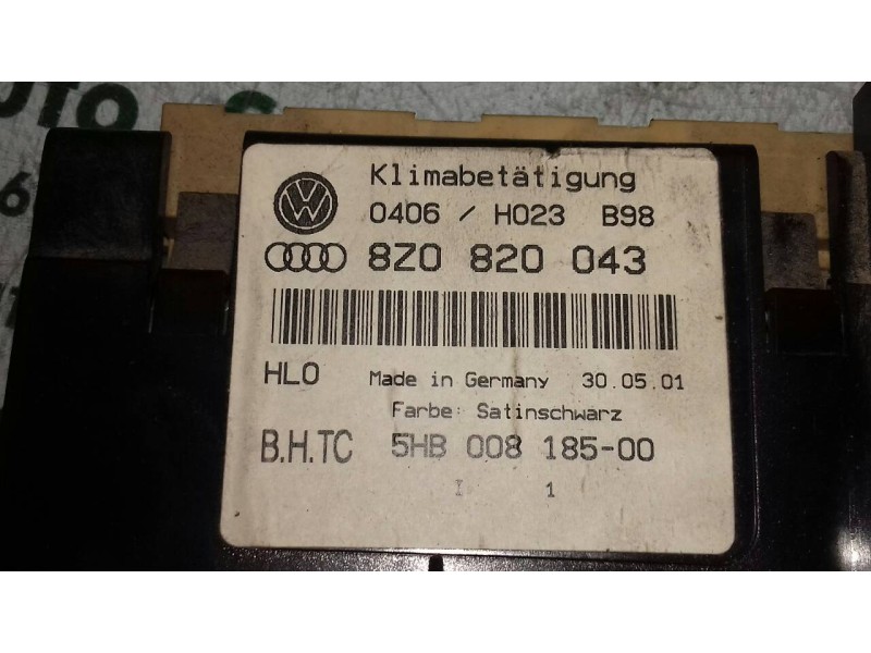 Recambio de mando calefaccion / aire acondicionado para audi a2 (8z) 1.4 tdi (55kw) referencia OEM IAM 8Z0820043 5HB00818500 