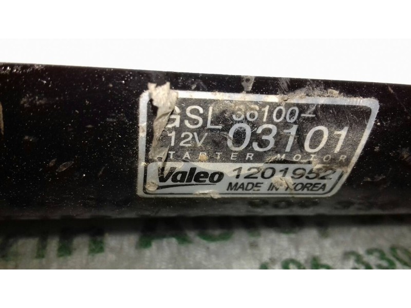 Recambio de motor arranque para hyundai i20 basis referencia OEM IAM 3610003101 1201952 VALEO