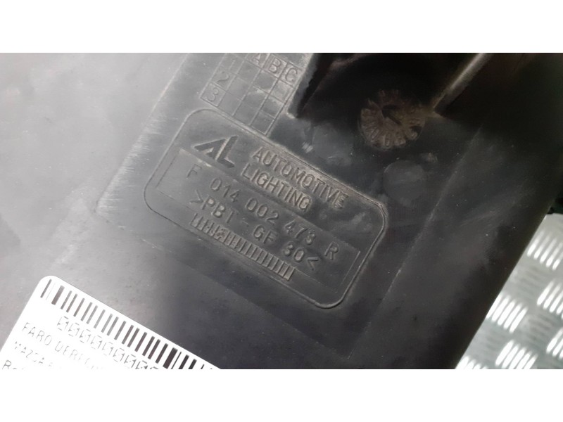 Recambio de faro derecho para mazda 6 berlina (gg) 1.8 active (4-ptas.) referencia OEM IAM F014002473R  