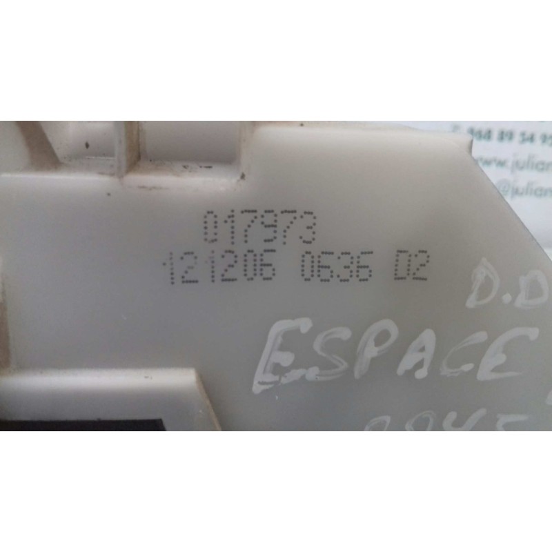 Recambio de cerradura puerta delantera derecha para renault espace iv (jk0) dynamique referencia OEM IAM 017973 4 PINES BLANCO