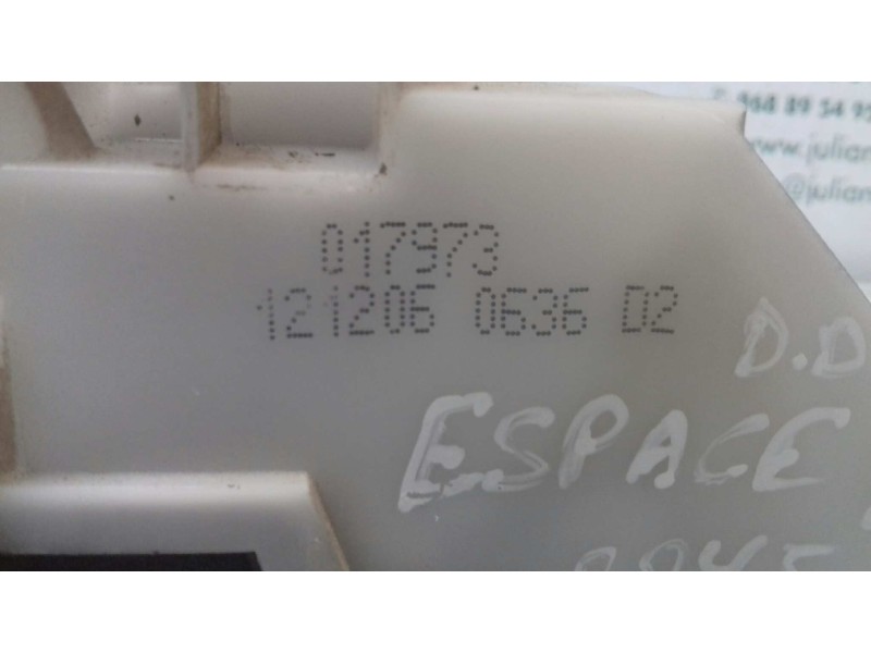 Recambio de cerradura puerta delantera derecha para renault espace iv (jk0) dynamique referencia OEM IAM 017973 4 PINES BLANCO