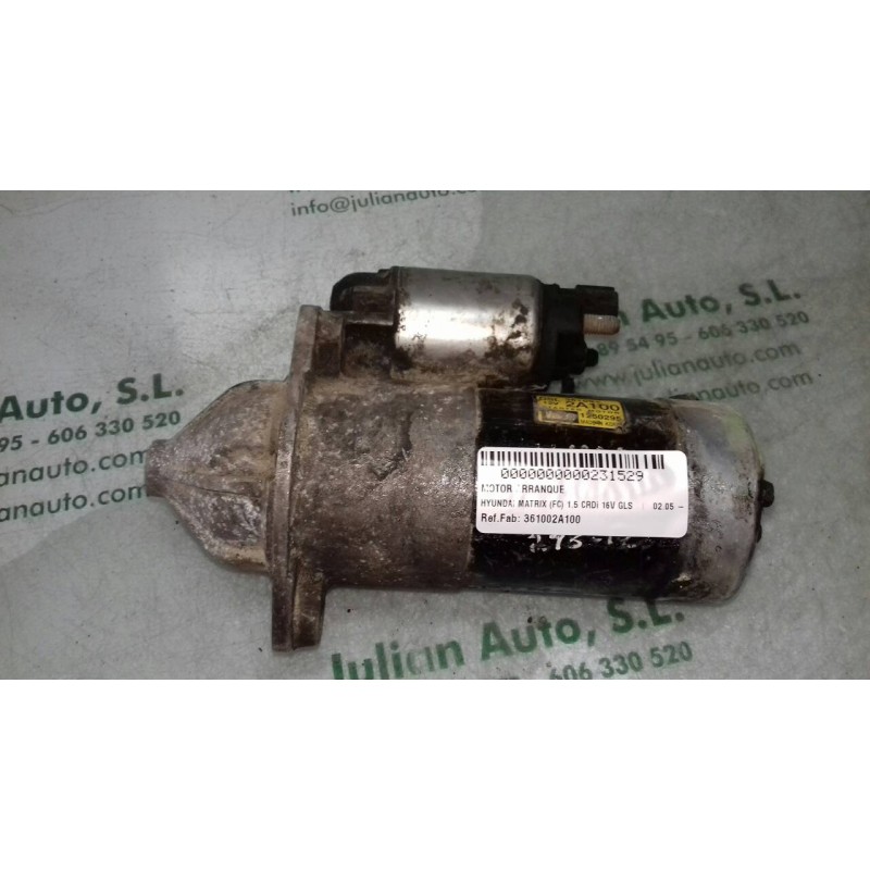 Recambio de motor arranque para hyundai matrix (fc) 1.5 crdi 16v gls referencia OEM IAM 361002A100 1250295 VALEO