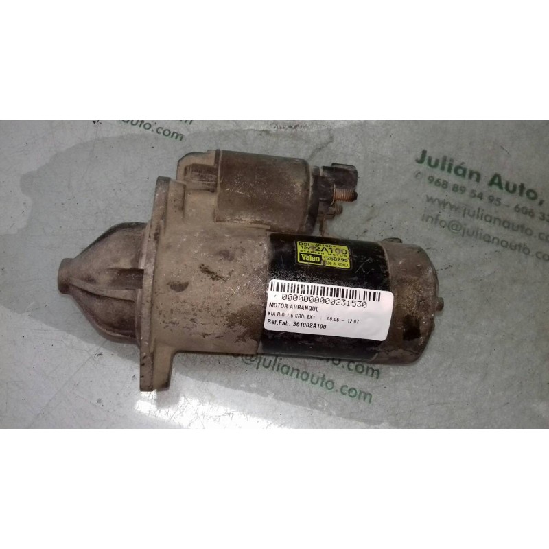 Recambio de motor arranque para kia rio 1.5 crdi ex1 referencia OEM IAM 361002A100 1250295 VALEO