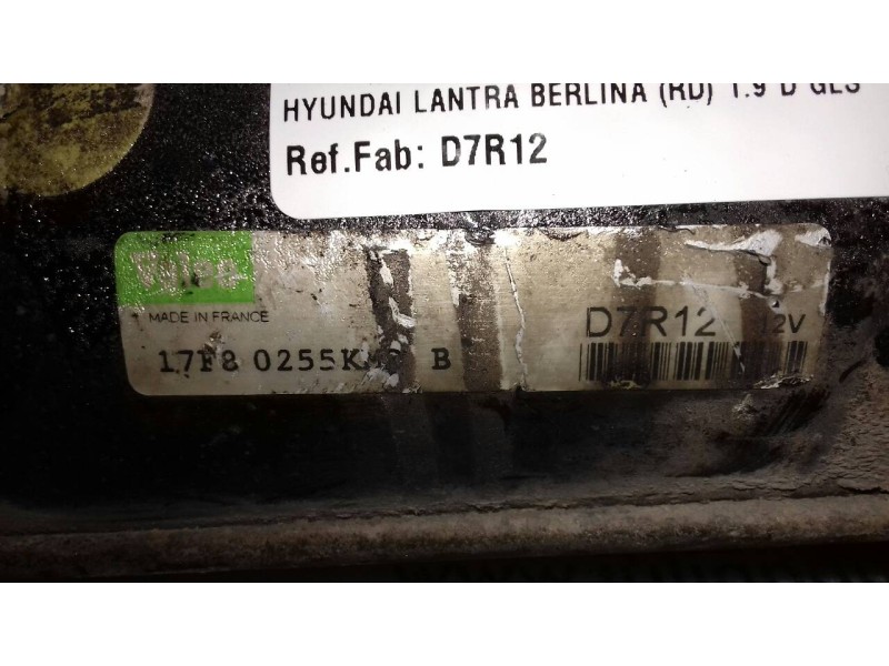 Recambio de motor arranque para hyundai lantra berlina (rd) 1.9 d gls referencia OEM IAM D7R12  VALEO