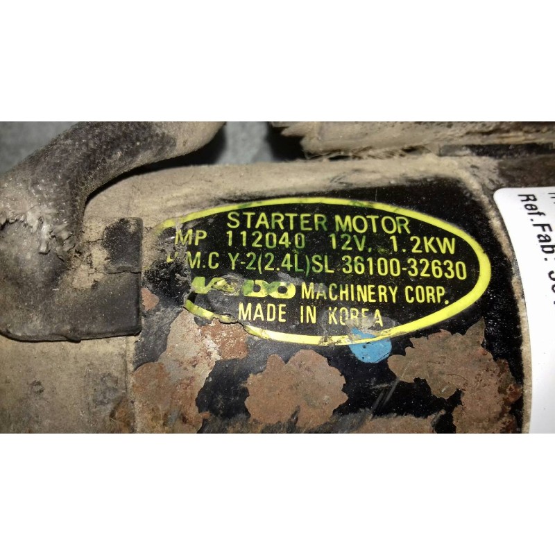 Recambio de motor arranque para hyundai sonata (y3) 2.0 16v gls dohc referencia OEM IAM 3610032630 112040 