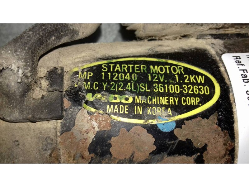 Recambio de motor arranque para hyundai sonata (y3) 2.0 16v gls dohc referencia OEM IAM 3610032630 112040 