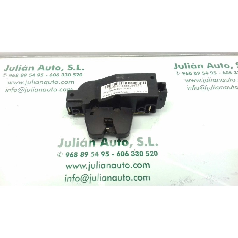 Recambio de cerradura maletero / porton para citroen c4 berlina collection referencia OEM IAM 9652301980 170107 