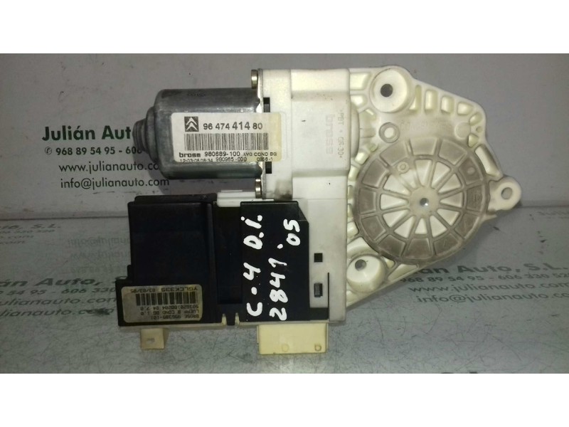 Recambio de motor elevalunas delantero izquierdo para citroen c4 berlina cool referencia OEM IAM 9647441480 980689100 BROSE