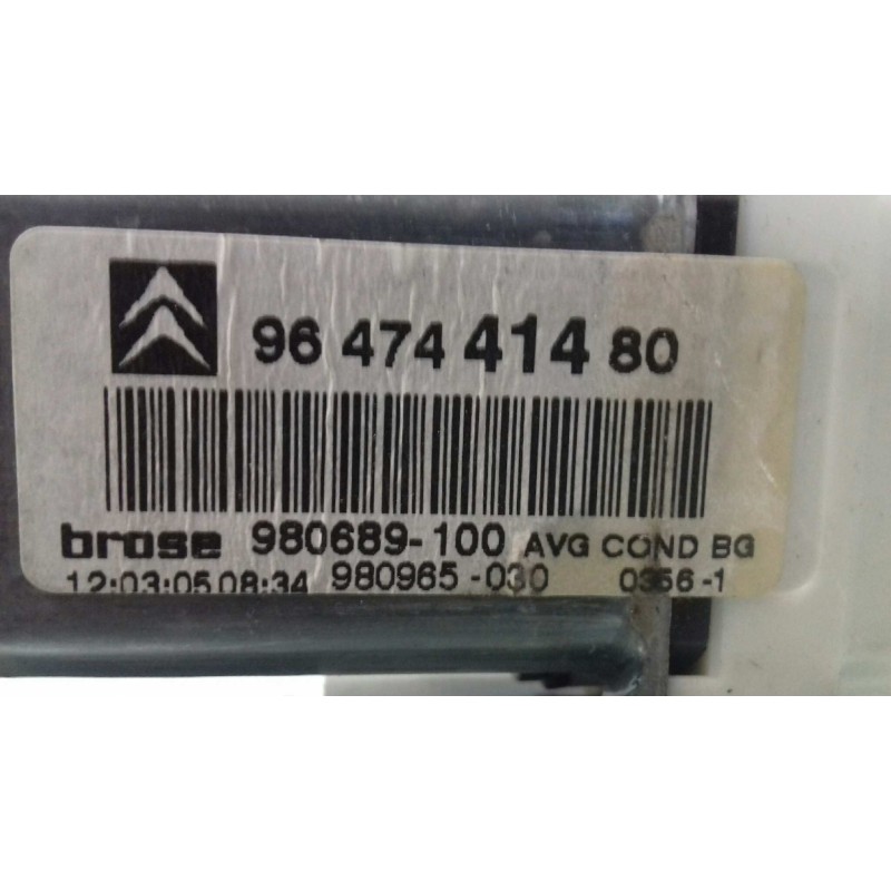 Recambio de motor elevalunas delantero izquierdo para citroen c4 berlina cool referencia OEM IAM 9647441480 980689100 BROSE