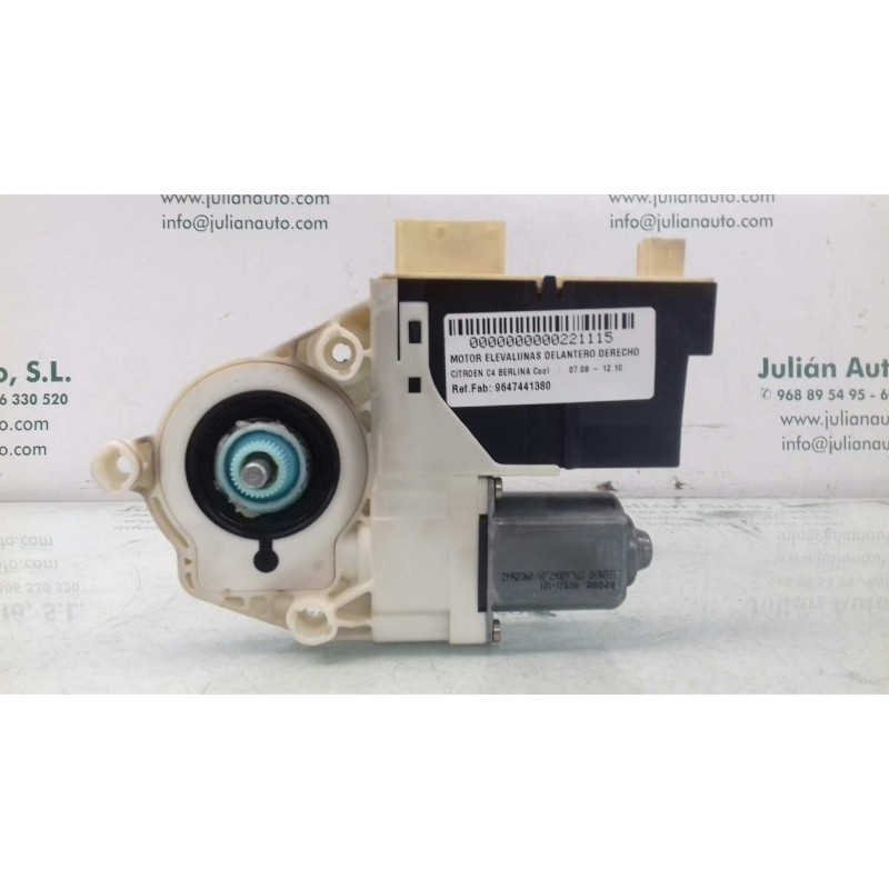 Recambio de motor elevalunas delantero derecho para citroen c4 berlina cool referencia OEM IAM 9647441380 980692100 BROSE
