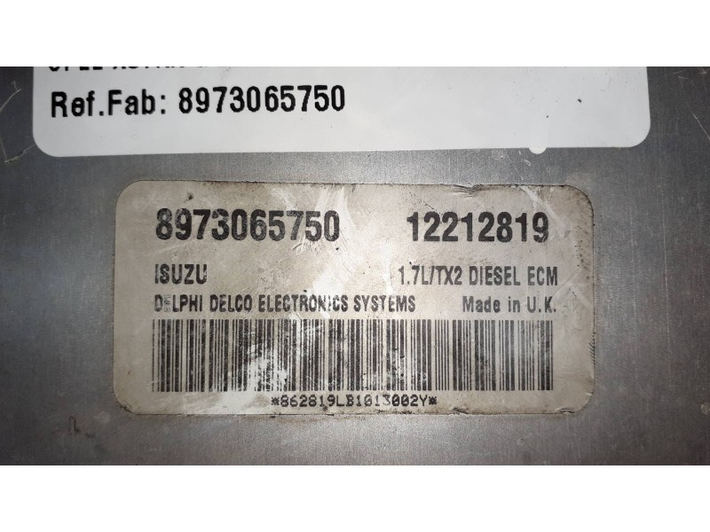 Recambio de centralita motor uce para opel astra g berlina club referencia OEM IAM 8973065750 12212819 DELPHI