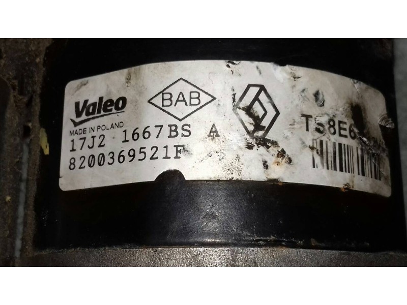 Recambio de motor arranque para dacia sandero básico referencia OEM IAM 8200369521F TS8E6 VALEO