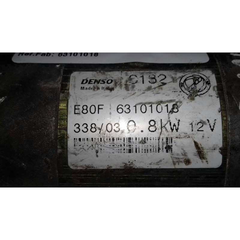 Recambio de motor arranque para fiat punto berlina (188) 1.2 8v referencia OEM IAM 63101018 C132 DENSO