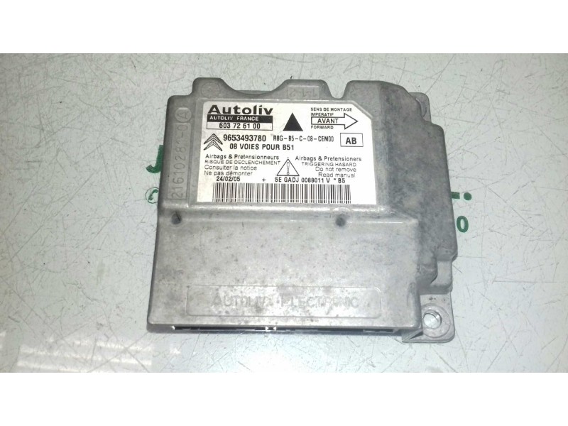 Recambio de centralita airbag para citroen c4 berlina cool referencia OEM IAM 9653493780 603726100 AUTOLIV