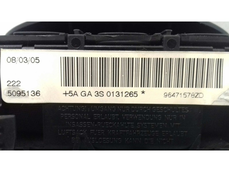 Recambio de airbag delantero izquierdo para citroen c4 berlina cool referencia OEM IAM 96471578ZD 5AGA3S0131265 