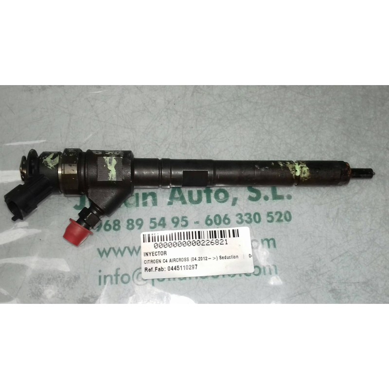 Recambio de inyector para citroen c4 aircross seduction referencia OEM IAM 0445110297  2 PINES