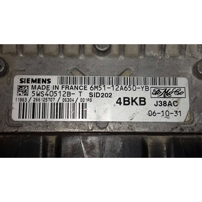 Recambio de centralita motor uce para ford focus turnier (cb4) trend referencia OEM IAM 6M5112A650YB 5WS40512BT SIEMENS