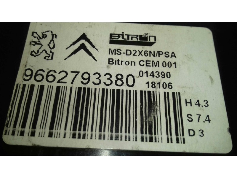 Recambio de modulo electronico para citroen c6 exclusive referencia OEM IAM 9662793380  ASIENTOS