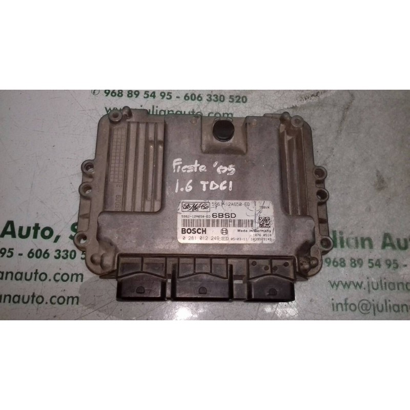 Recambio de centralita motor uce para ford fiesta (cbk) ambiente referencia OEM IAM 5S6112A650ED 0281012249 BOSCH