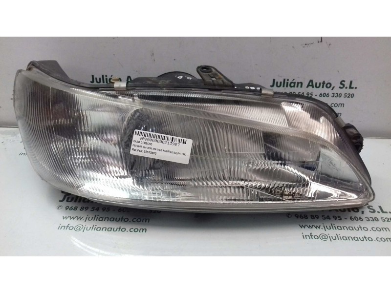Recambio de faro derecho para peugeot 306 berlina 3/4/5 puertas (s2) graffic referencia OEM IAM 02573880  