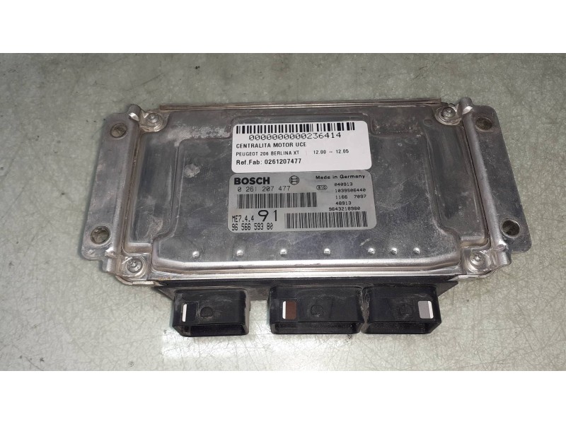 Recambio de centralita motor uce para peugeot 206 berlina xt referencia OEM IAM 0261207477 9656659380 BOSCH