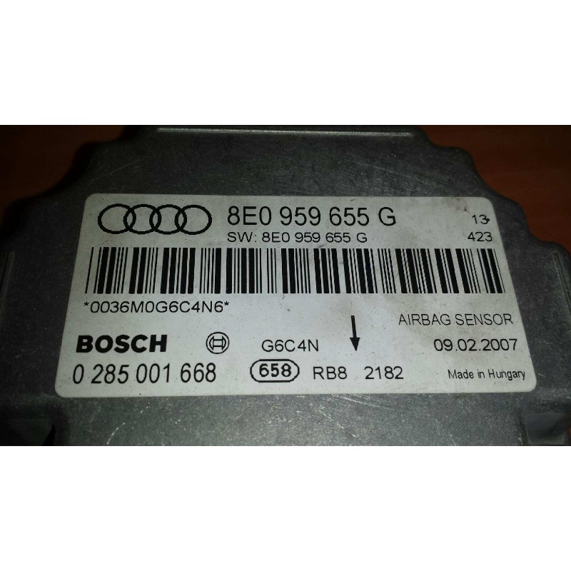 Recambio de centralita airbag para audi a4 avant (8e) 1.8 t quattro referencia OEM IAM 8E0959655G 0285001668 