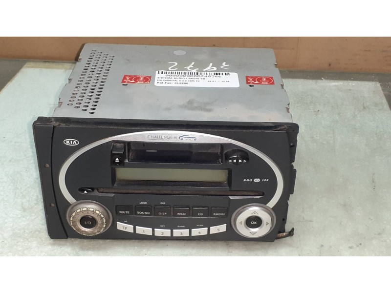 Recambio de sistema audio / radio cd para kia carnival ii 2.9 cdri ex referencia OEM IAM CL2200  